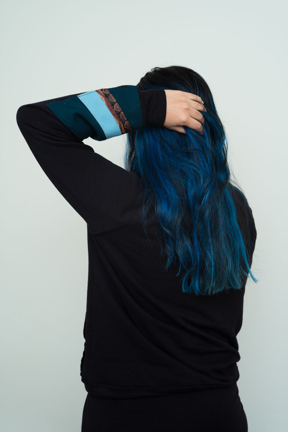 .Love across the  s.p.a.c.e  raw edge crew sweatshirt