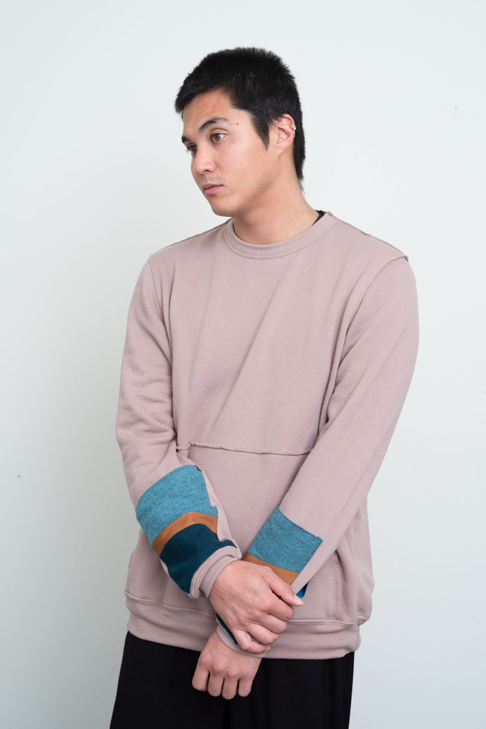 .Love across  l.a.n.d.s  raw edge crew sweatshirt