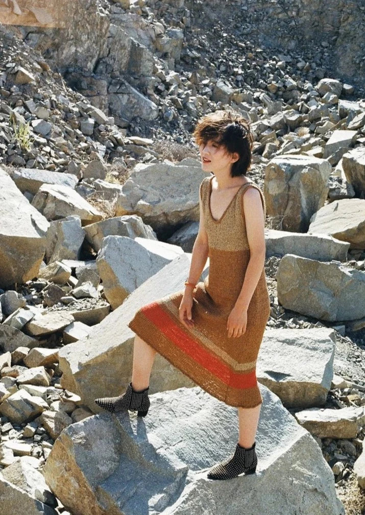 7. Sandy beach knit dress