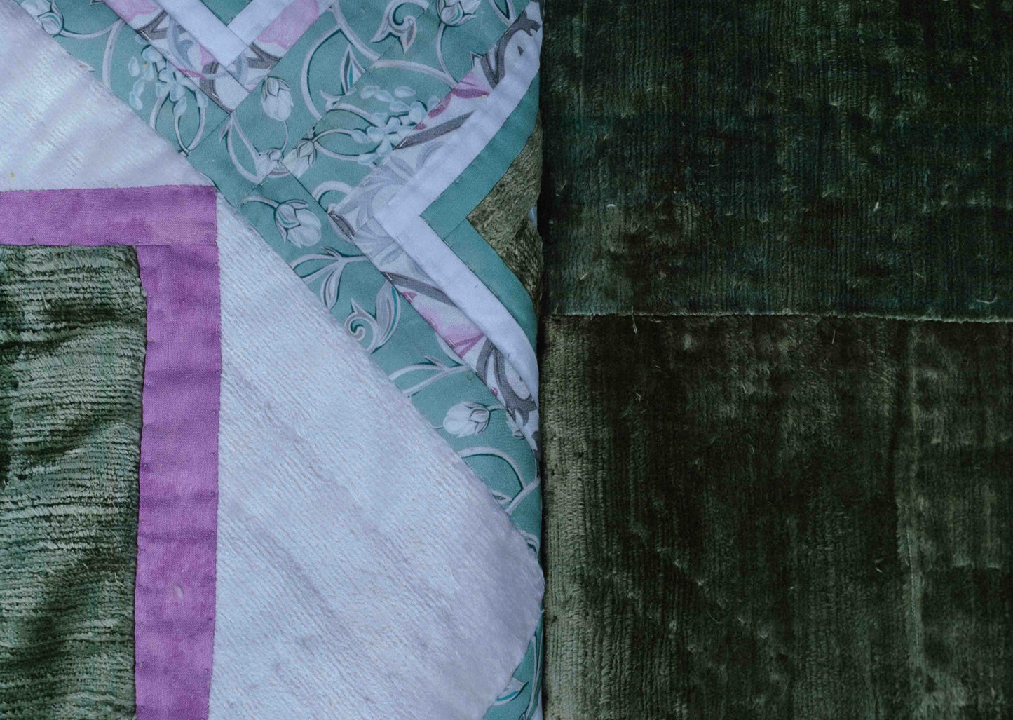 Tengri-Umai silk velvet pillow | patchwork
